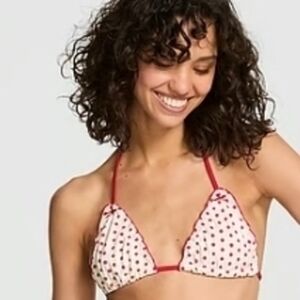 Pink By Victoria's Secret "Ladybug" Bikini Top With Thong Bottoms